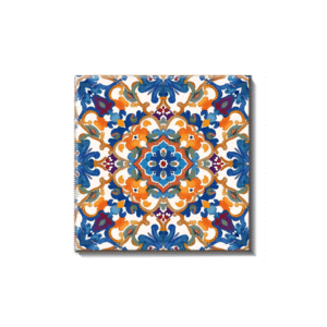 Vibrant Watercolor Mediterranean Mandala Tile