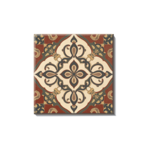 Moroccan Lantern Ogee Tile – Moorish Revival Design in Rust Red